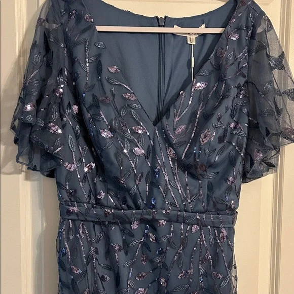 Ever Pretty Blue and Purple Embroidered Wedding Dress - Picture 2 of 3